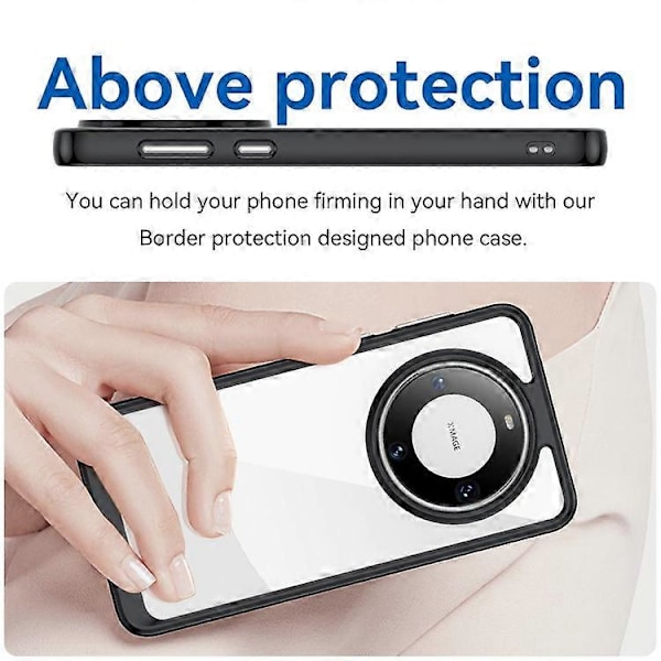Kompatibel med Huawei Mate 60 Pro / 60 Pro+ Cover TPU+Akryl Stødsikkert Telefoncover Black
