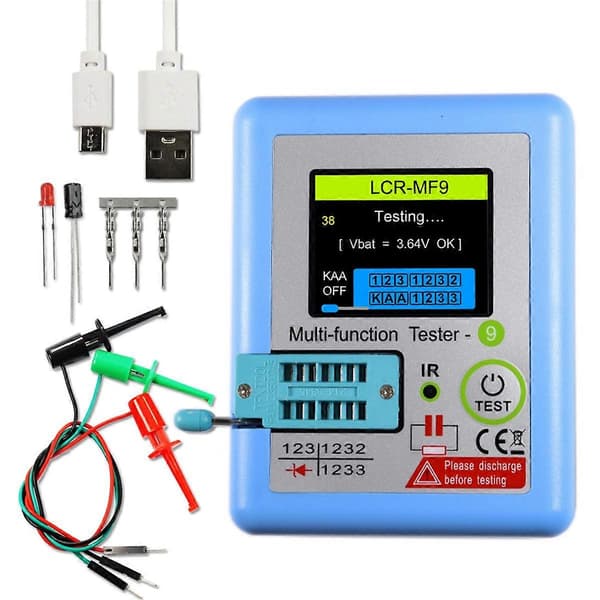 LCR-MF9 TFT LCD Display Multimeter Transistor Tester Diode Triode Kondensator Modstand Test Meter MO