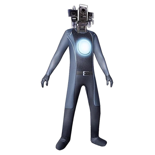 4-9 År Børn Skibidi Toilet Cosplay Kostume Tv Mand Kameramand Speakerman Halloween Fest Bodysuit Gaver B 7-8 Years