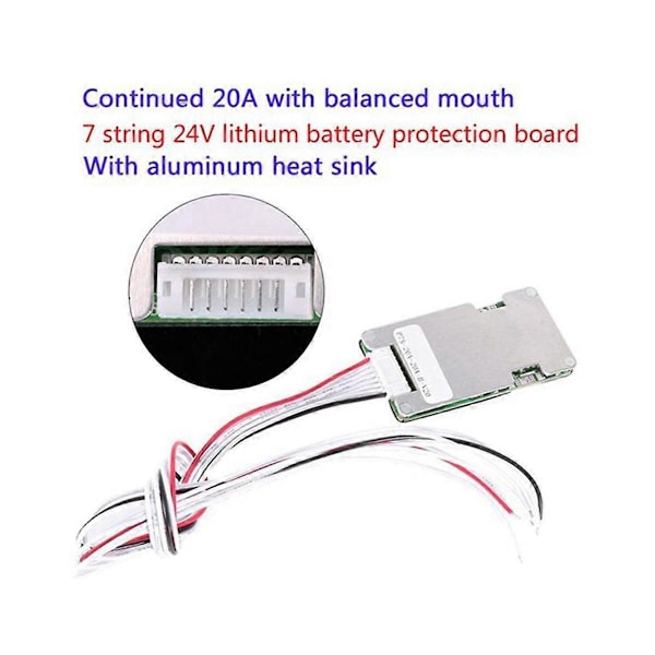 7S 24V 20A Litiumioni Lifepo 4 18650 Akku Bms Pcb Pcm Sähköskootterin Tasapainosuojauslevy