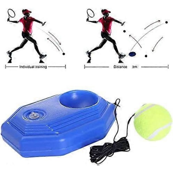 Tennistræner tennisboldtræner tennisbase med snor og 2 træningsbolde Selvstudie træning