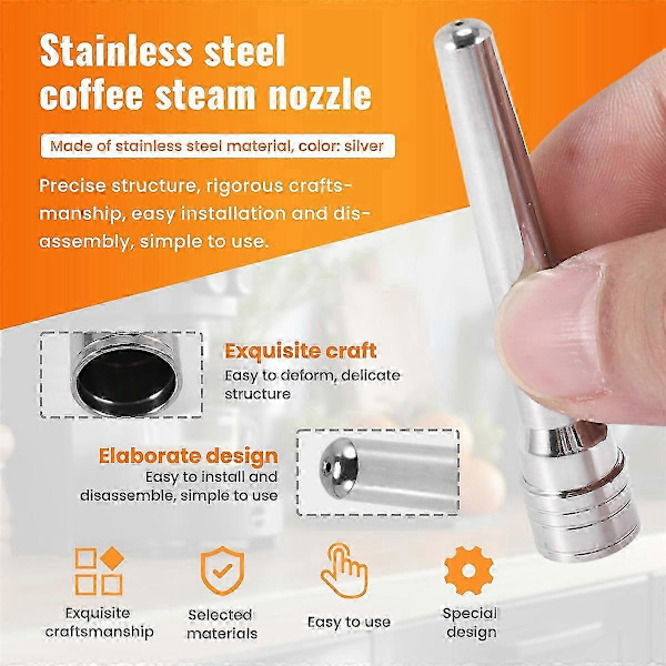 Dampdyse Spids Tud til Delonghi Dedica EC680/EC685, EC9335, ECP3420, ECO310, Mælkeskum Inderrør YY