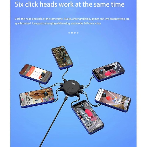 Mobiltelefonskärm Auto-Clicker Tyst Anslutningsenhet Fysisk Simulering Fingerklick Enhet Scr