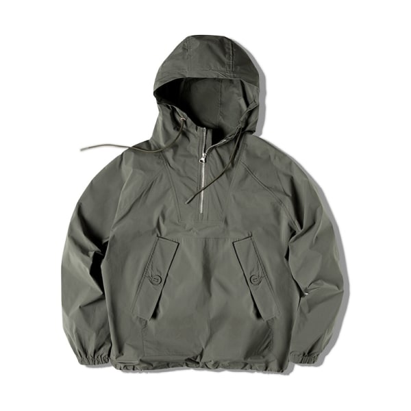 Militär hoodie vår sommar herrjacka vindtät grön pullover Military Green M