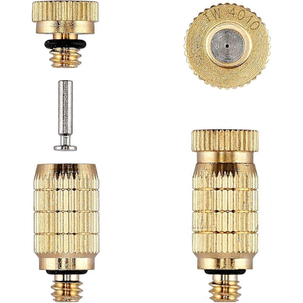 20 kpl Messinkisiä Korkeapainesumutussuuttimia 0,016\" Aukko (0,4 mm) 10/24 UNC-kierre