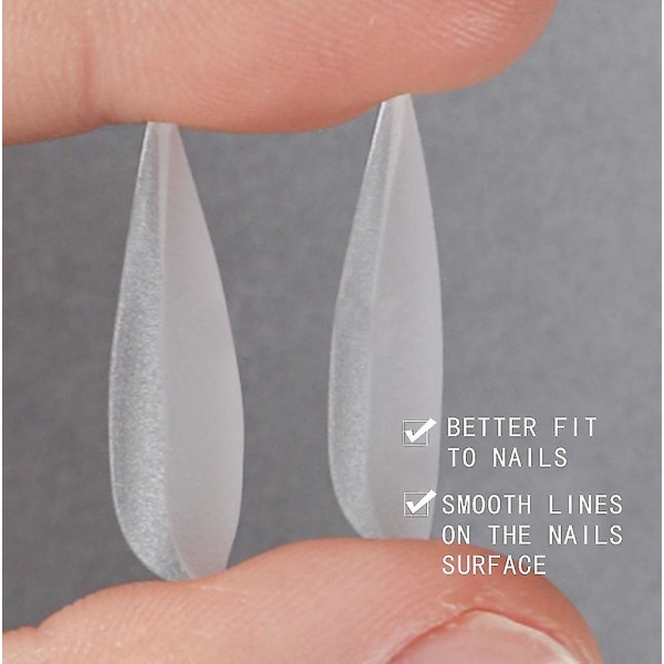 360 st/kartong Matta lösnaglar Mandel/fyrkantig/kista Squoval lösnagel Press On Gel Nail Tips 2