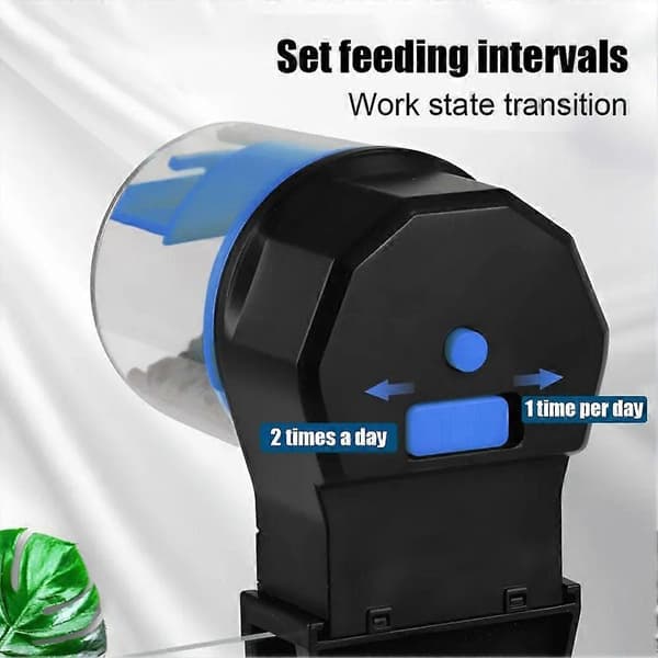 Automatisk fiskefoderautomat med timer til akvarium batteridrevet Yellow
