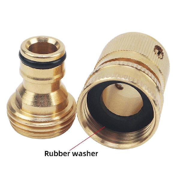 Messing 3/4 tommer gevind Quick Connector, Havevand Connector, Bilvaskemaskine Han/Hun 3/4