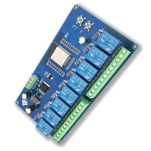 ESP32 WIFI Bluetooth BLE 8-vägs Relämodul ESP32-WROOM Sekundär Utvecklingskort DC5-30V Ström S