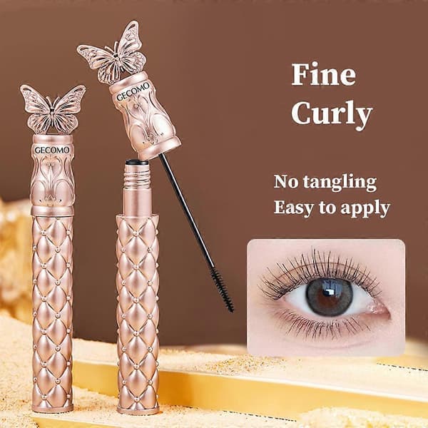 Butterfly Flying Volume Mascara Curl Långvarig Makeup Tunn Borste Ögonfransprimer Form 1pcs