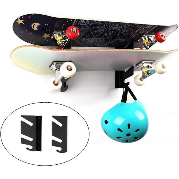 Skateboard Vægbeslag, To Lag af Skateboardophæng, Skateboard Rack, Vægbeslag Holder