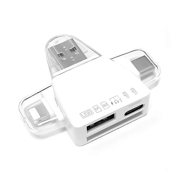 7-i-1 Kortläsare Multifunktionell Universal Telefon Datoradapter SD Kortläsare TF U-Disk Typ-C