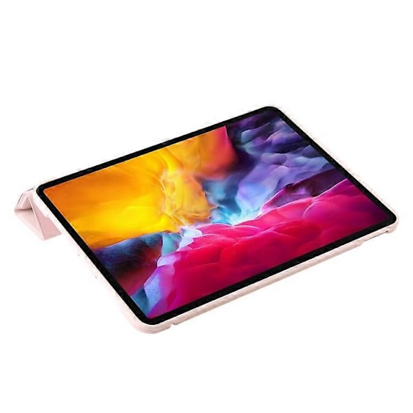 Kompatibel med iPad Pro 13 (2024) Deksel Origami Stativ Auto Sleep / Wake PU Lær+Silikon Nettbrettdeksel Pink