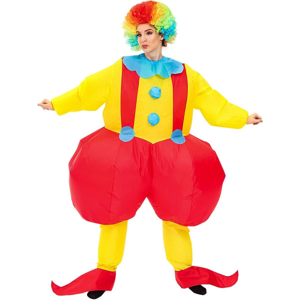 Uppblåsbar clowndräkt Vuxen Rolig Blow Up Costume Cosplay Party Jul Halloween Dräkt Unisex kostym