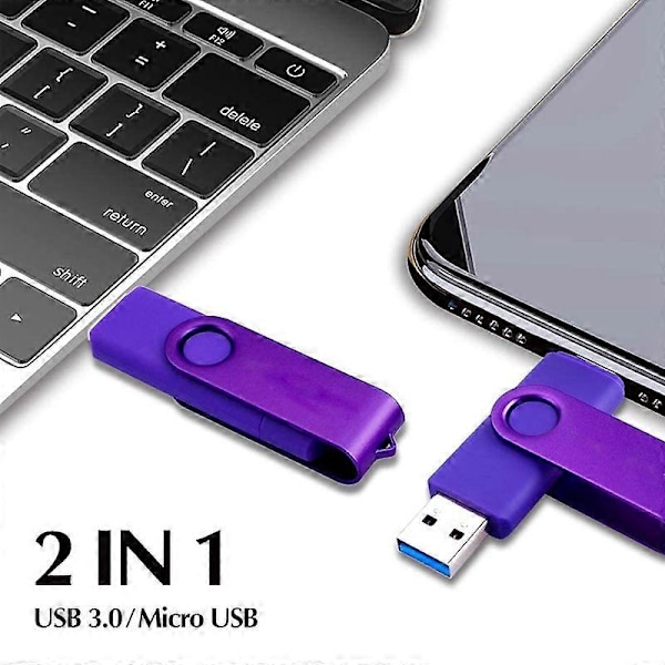 Flash Disk, Oxideret Klips (USB+TYPE C) 3.0 32GB Flash Hukommelse U Disk til Android Enhed/Pc/Tablet/(R