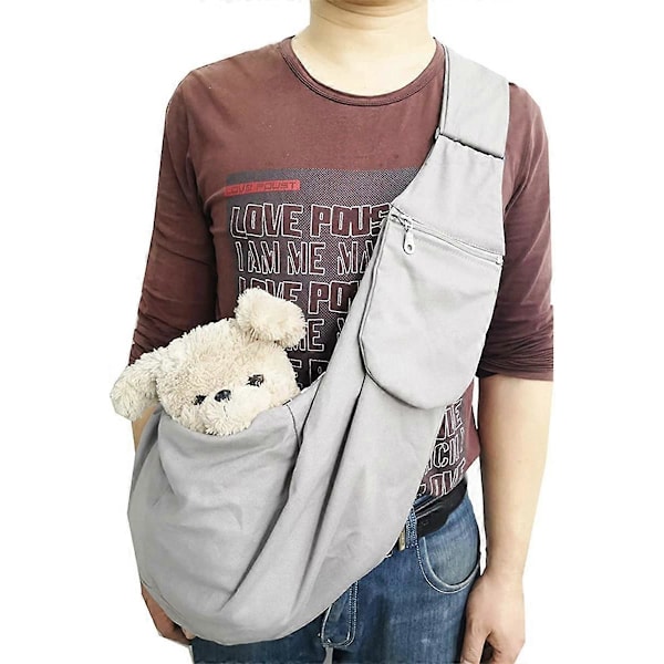 Slyngeveske for hund og katt med justerbare skulderstropper og sikkerhetsbelter for små og mellomstore hunder og