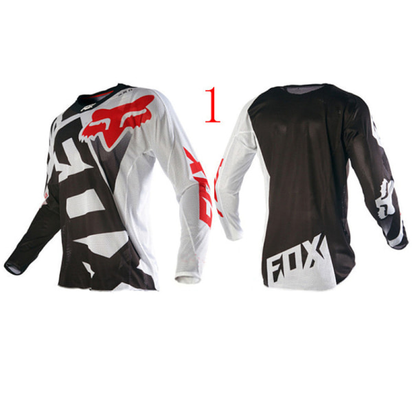 Sommer FOX downhill cykelbeklædning til mænd, hurtigtørrende åndbar langærmet T-shirt style 1 XL