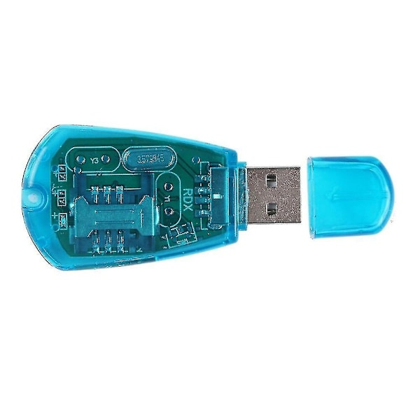 Sininen USB SIM-kortinlukija Kopiointi/kloonaus/kirjoitus/varmuuskopiointipaketti SIM-kortinlukija GSM CDMA SMS Varmuuskopio + CD-levy