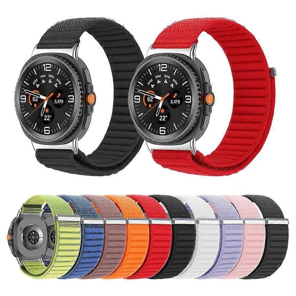 Nylon Strap for Samsung Watch 8 Strap Classic Adjustable Replacement Wristband Grön