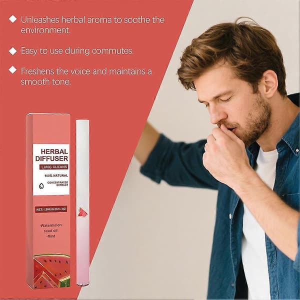 Vattenmelonfrö Aromaterapistick - Alkoholfri Näsinhalator för Stress red