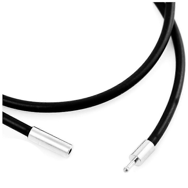 2 mm leveä nahkaköysi kaulakoru metalliseosketju kaulakoru musta hopea miehelle pituus 51 cm
