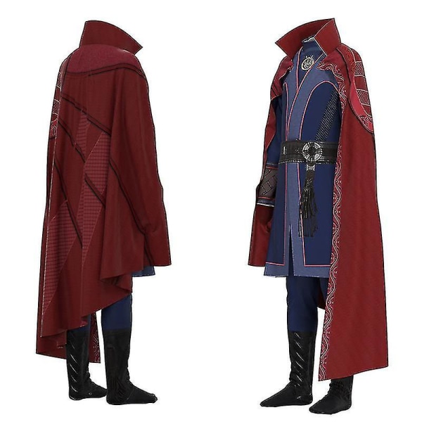 Halloween Doctor Strange Cosplay Kostym Halsband Ring Steve Red Cloak Robe Halloween Carnival Kostym för barn och vuxen fest kostym Style 1 160