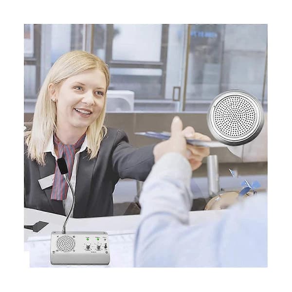 Vindue Højttalersystem, Tovejs Vindue Mikrofon Intercom Højttaler, Intercom System til Virksomhed, O