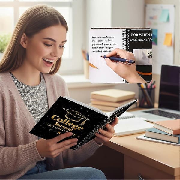 Presentkortsbok för överlevnad på college, rolig presentkortshållare för studenter A