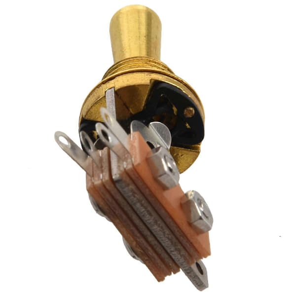 Guld Elektrisk Gitarr 3-vägs Växelströmbrytare Pickup Selector Switch med Mässingstopp