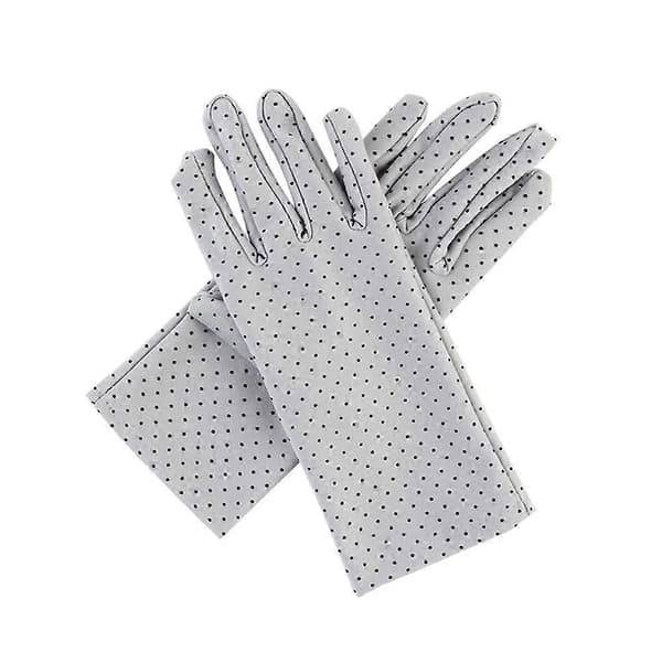 Prickiga solhandskar i spandexmaterial, kort design, UV-skydd, elegant touch Gray