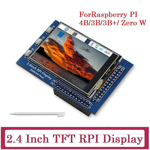 2.4 Tommer RPI Skærm til 4B/3B/3B+/ Zero W Resistiv Touch Skærm Kapacitiv Monitor 320X240 med Til