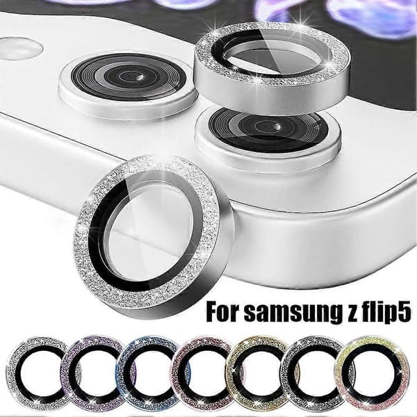 *til Galaxy Z Flip5 Glitter Metal Glas Kamera Linse Hætte Beskyttelse H4O7 gradient