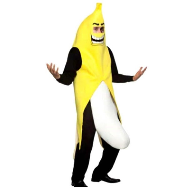 Halloween Purim Cosplay Kostym Banan Man Jumpsuit Vuxen Festival Fest Parodi Plagg Set Scen Scen Show Kostym För 165-185cm