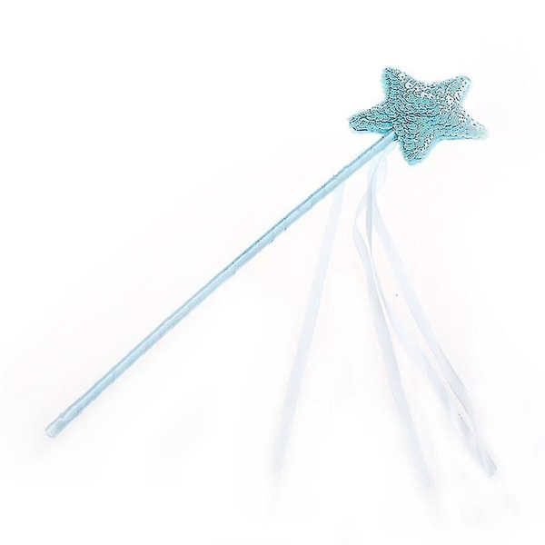 Söt Femuddig Stjärna Fairy Wand Trollstav Flicka Fest Prinsessa Gåva Party Favörer blue