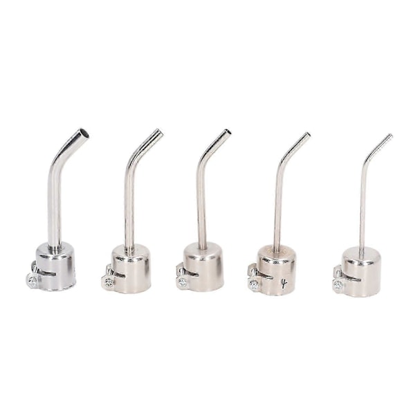 5 stk. Varmluftpistol Dyse Aluminium Legering Buet Varmluftdyse Spids Loddestation Tilbehør til 850