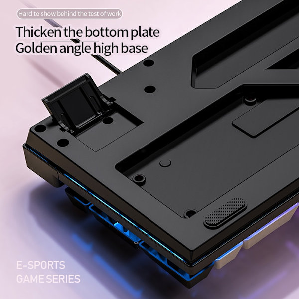 104 Tasters Gaming Mekanisk Tastatur Kablet For PC Gaming Stasjonær Datamaskin Tilbehør Anti Gold