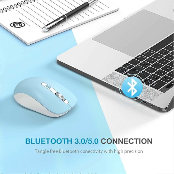 Bluetooth-hiiri, 2.4G langaton Bluetooth-hiiri Dual Mode (Bluetooth 5.0/3.0+USB), tietokonehiiri