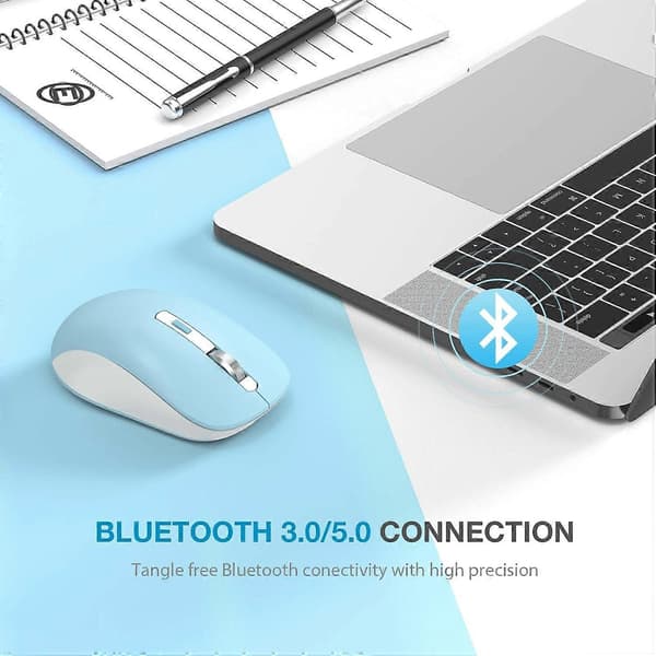 Bluetooth-mus, 2.4G Trådløs Bluetooth-mus Dual Mode (Bluetooth 5.0/3.0+USB), Datamus for