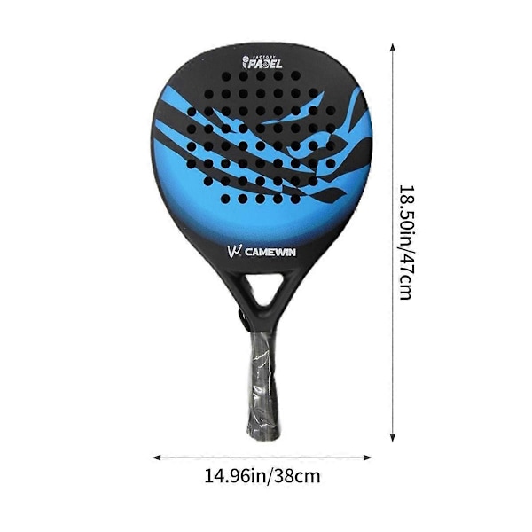 Padel Racket Strandtennis Karbonfiber EVA Overflate Tennis Padle Racket med Padlebag