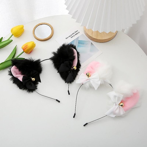 Kaunis naamiainen Halloween kissan korvat päähineet Cosplay kissan korvat anime juhlapuku kello päähineet päähine hiustarvikkeet style4