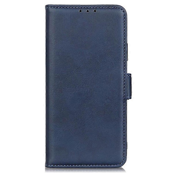 Kompatibelt för iPhone 16 Plus Fodral PU Läder Plånbok Telefonfodral med Magnetlås på Sidan Blue