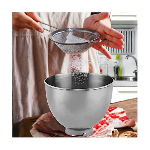 Til Classic & Artisan Serie 4.5QT/5QT Røremaskine 304 Skål Rustfrit Stål Røremaskine Skål Tåler Opvaskemaskine
