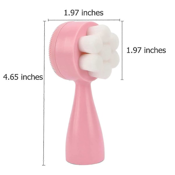 Ansigtsrensebørste 2 I 1, Ansigtspeeling Pore Dybderensning 1 stk - pink