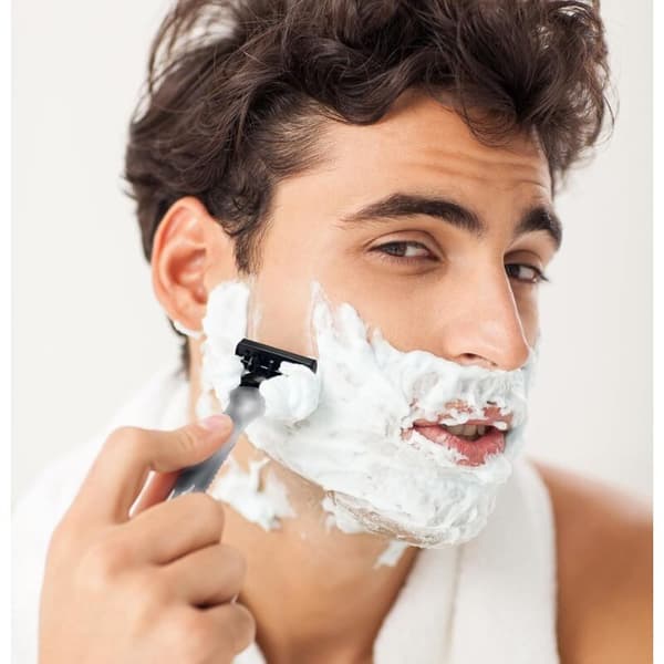 Manuelle erstatningsblader, 4 blader, 5-lags blader, elastisk ball, trimmer, egnet for Gillette-barberhøvler