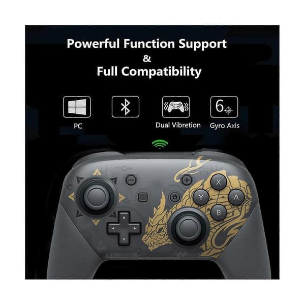 Trådløs Bluetooth Controller til Pro Gamepad Joystick til Konsol 6-Akset med NFC(B)