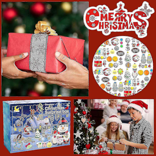 Adventskalender 2022, Jul 24 Dagars Adventskalender Stressleksaker För Barn, Julklappsförpackning