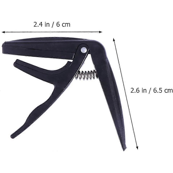 Professionell Ukulele Capo Enhands Snabbväxling Ukelele Capo Zinklegering Gitarrdelar Tillbehör (Svart)