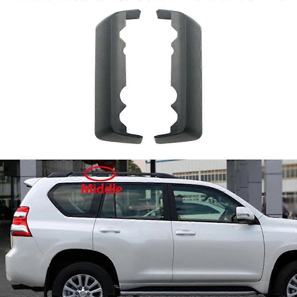 1 par takräcke skena mittre trim täckkåpa takstång ändstycke för Land Cruiser Prado FJ150 2010-201
