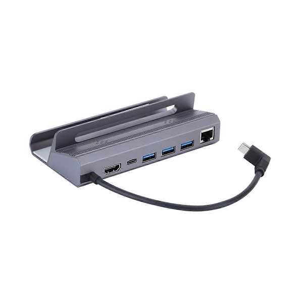 Rocoren-telakointiasema 6 in 1 HUB USB Type C -yhteensopiva 4K 60Hz RJ45 USB 3.0 SteamDeck-lataus