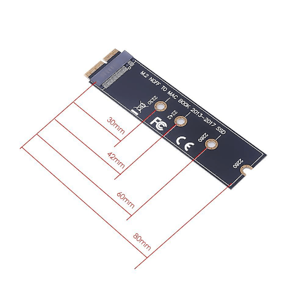 M.2 NVME SSD Konverter Adapterkort til MacBook Air Pro Retina 2013-2017 NVME/AHCI SSD Opgraderingssæt Til A1465 A1466 A1398 A1502